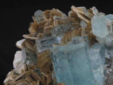Aquamarine and Muscovite- Desktop background